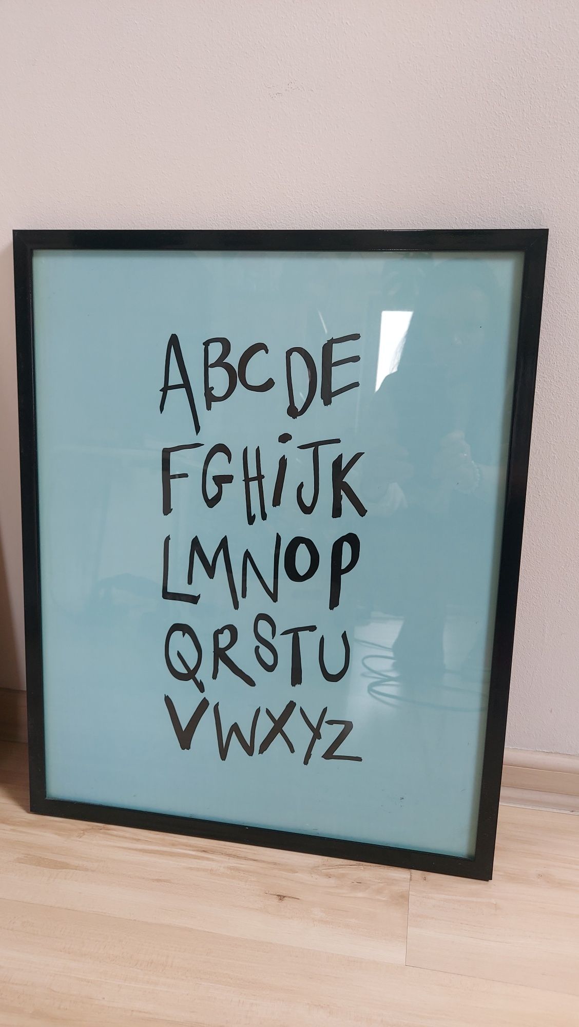 Ikea plakat grafika alfabet w ramce do pokoju dziecięcego w ramce