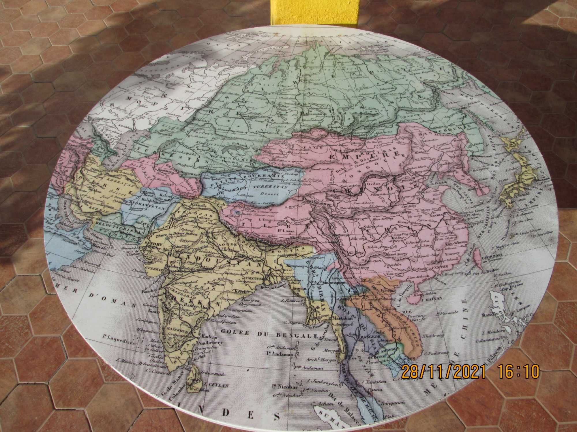 Mesa de sala de estar Única Mapa Mundo
