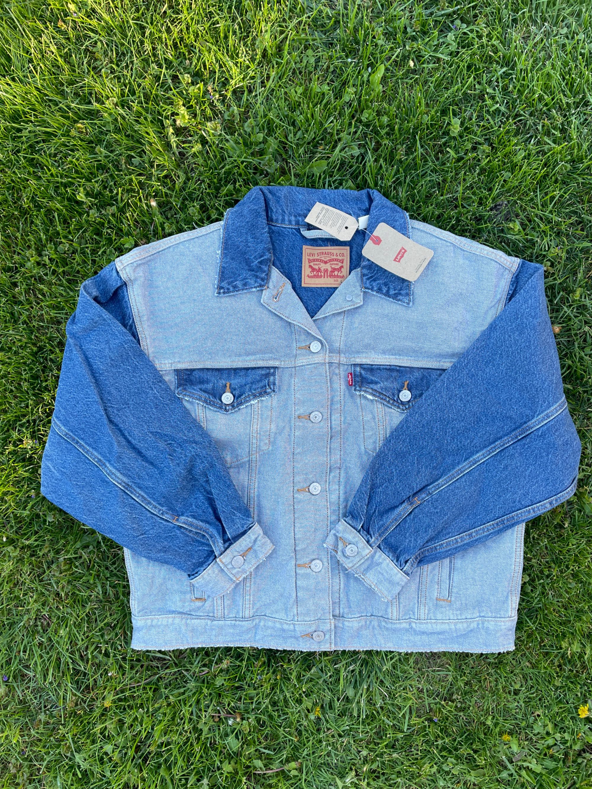 Levis женская джинсовая куртка (левис denim jacket) c америки L