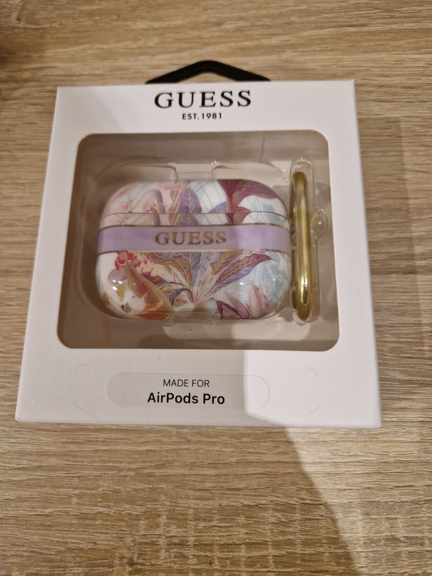 Oryginalne Etui GUESS Flower Strap Collection do Airpods Pro cover