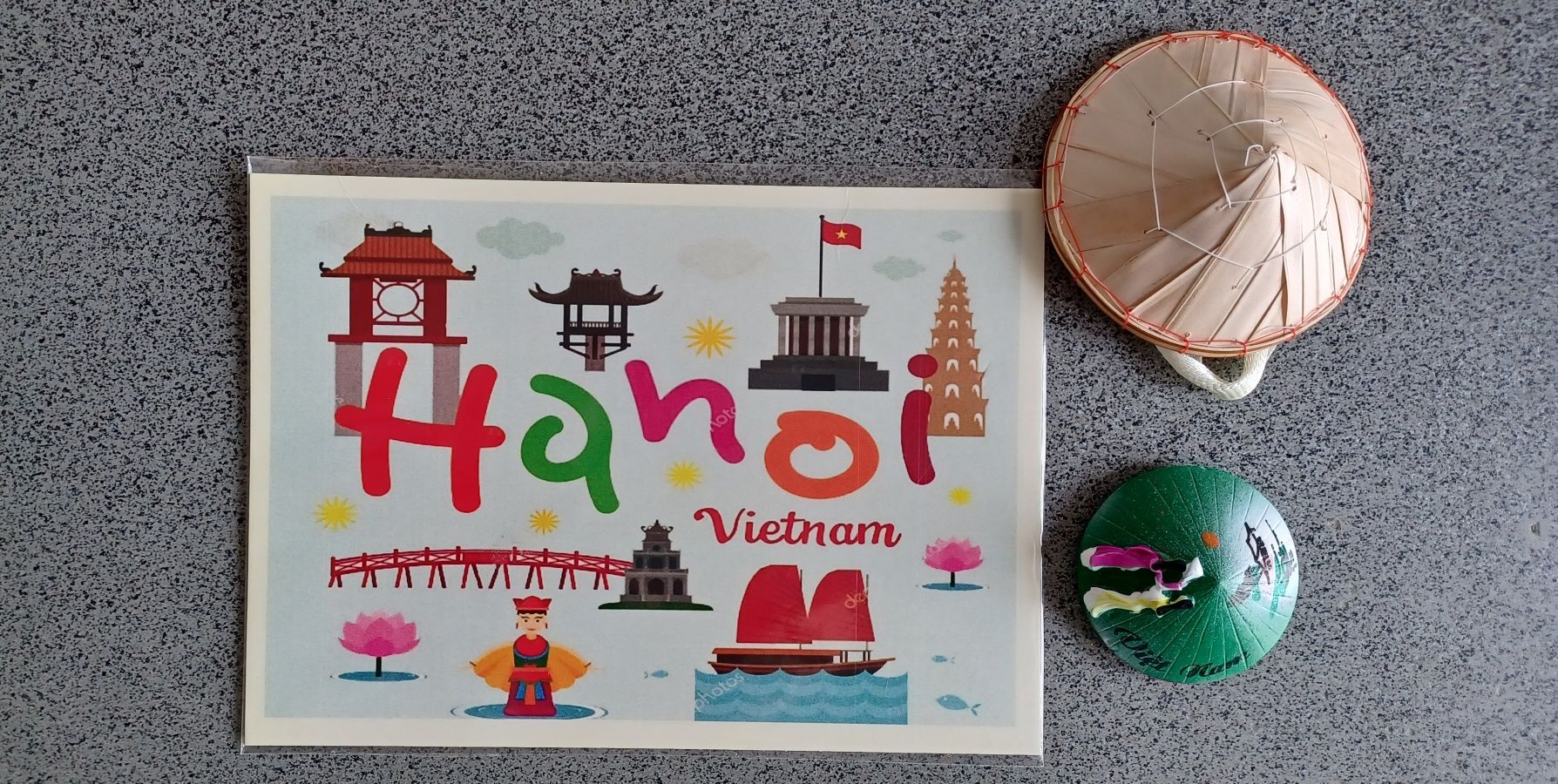 Magnes na lodówkę Wietnam pamiątki z Wietnamu pocztówka