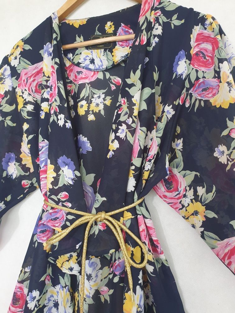 Kimono w kwiaty, narzutka , blezer XL