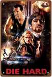 Металлическая табличка Крепкий орешек / Die Hard Брюс Уиллис 14х20 см