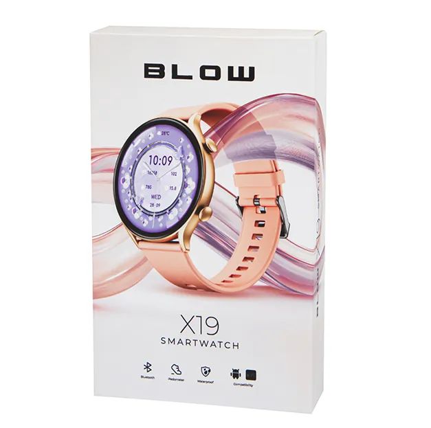 Zegarek damski smartwatch BLOW X19 funkcja rozmowy 3 paski w zestawie