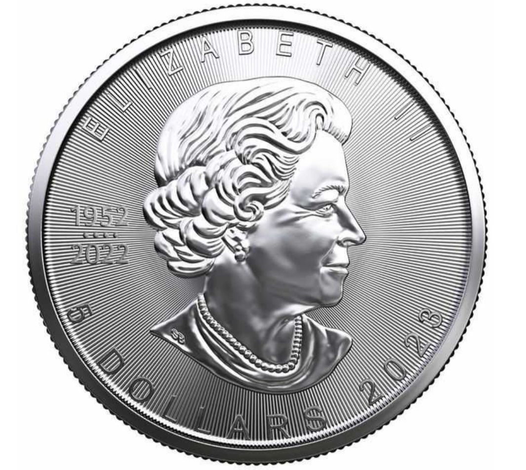Срібна інвестиційна монета Кленовий лист! Канада 2023 1oz 999.9