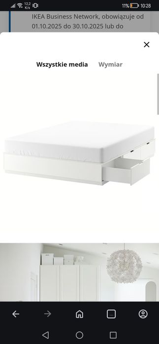 Rama łóżka łóżko NORDLI IKEA 160 x 200