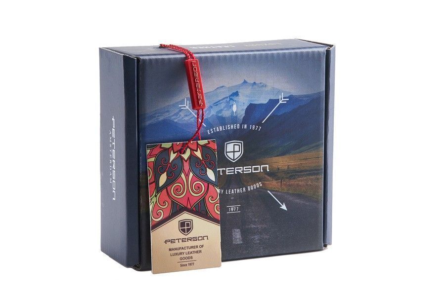 Minimalistyczny pasek męski z polerowanej skóry - Peterson 100