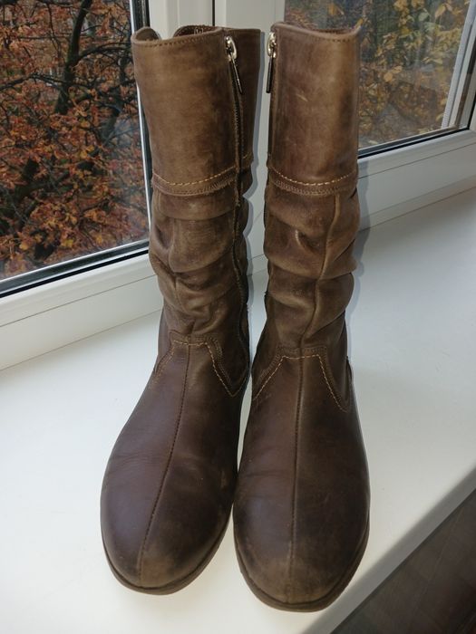 Жіночі шкіряні чоботи, кожаные сапоги