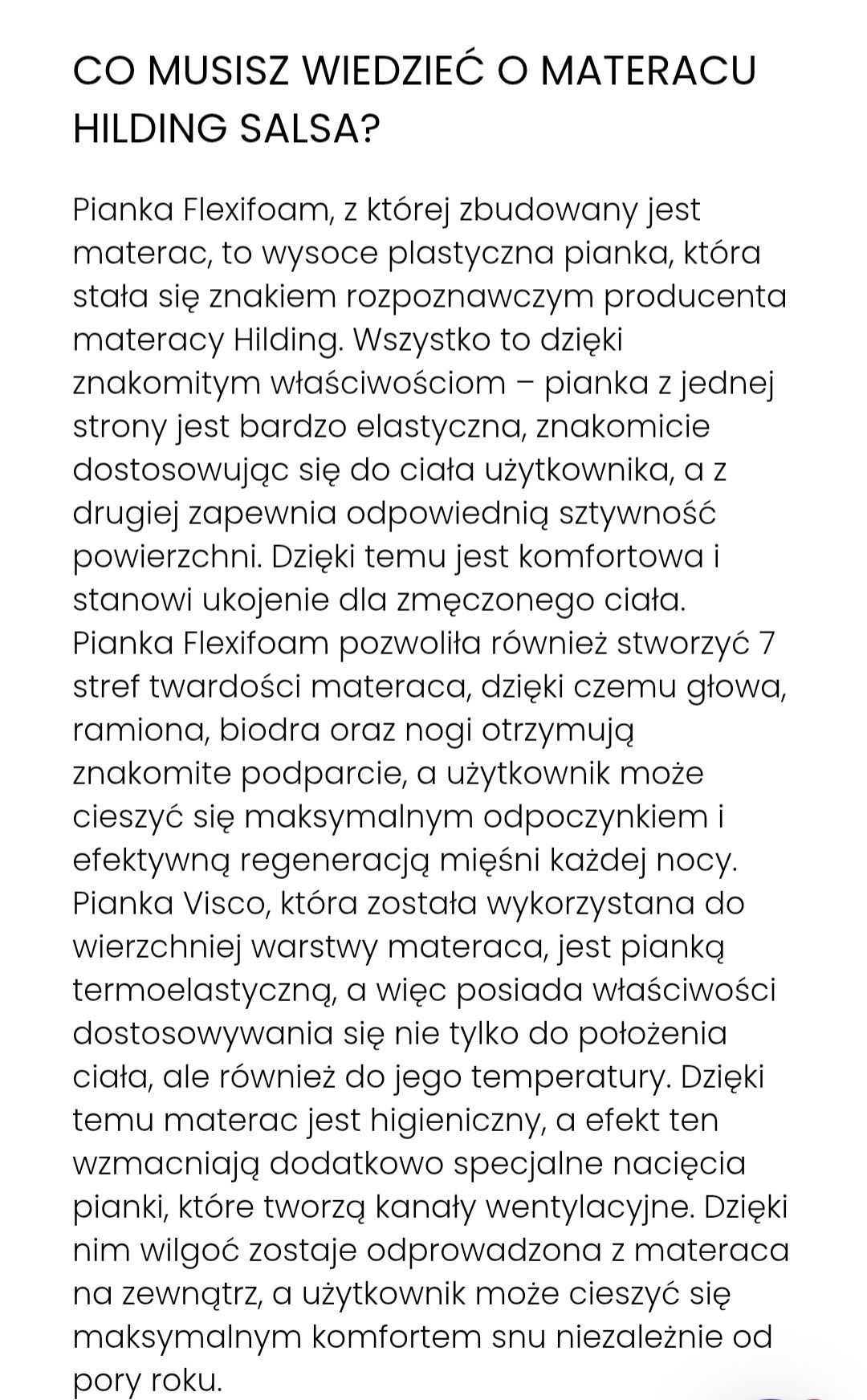 Nowy medyczny materac Salsa Childing 120×200cm