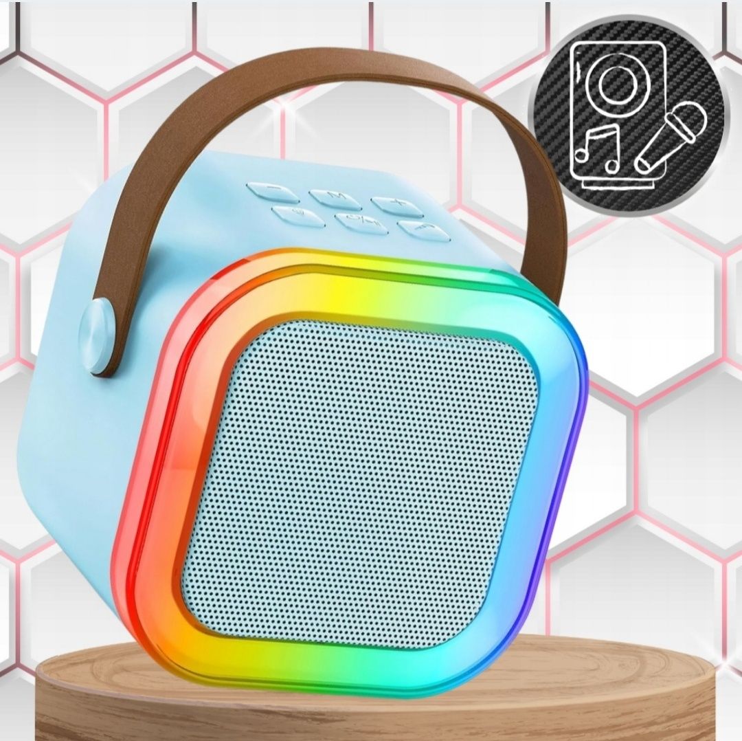 Zestaw karaoke 2 mikrofony + GŁOŚNIK bezprzewodowy Bluetooth super dzw