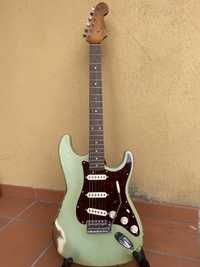 Guitarra type S Relic Surf Green