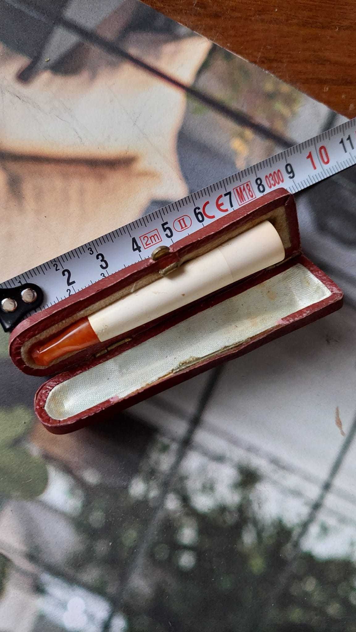 Cachimbo Meerschaum âmbar com caixa
