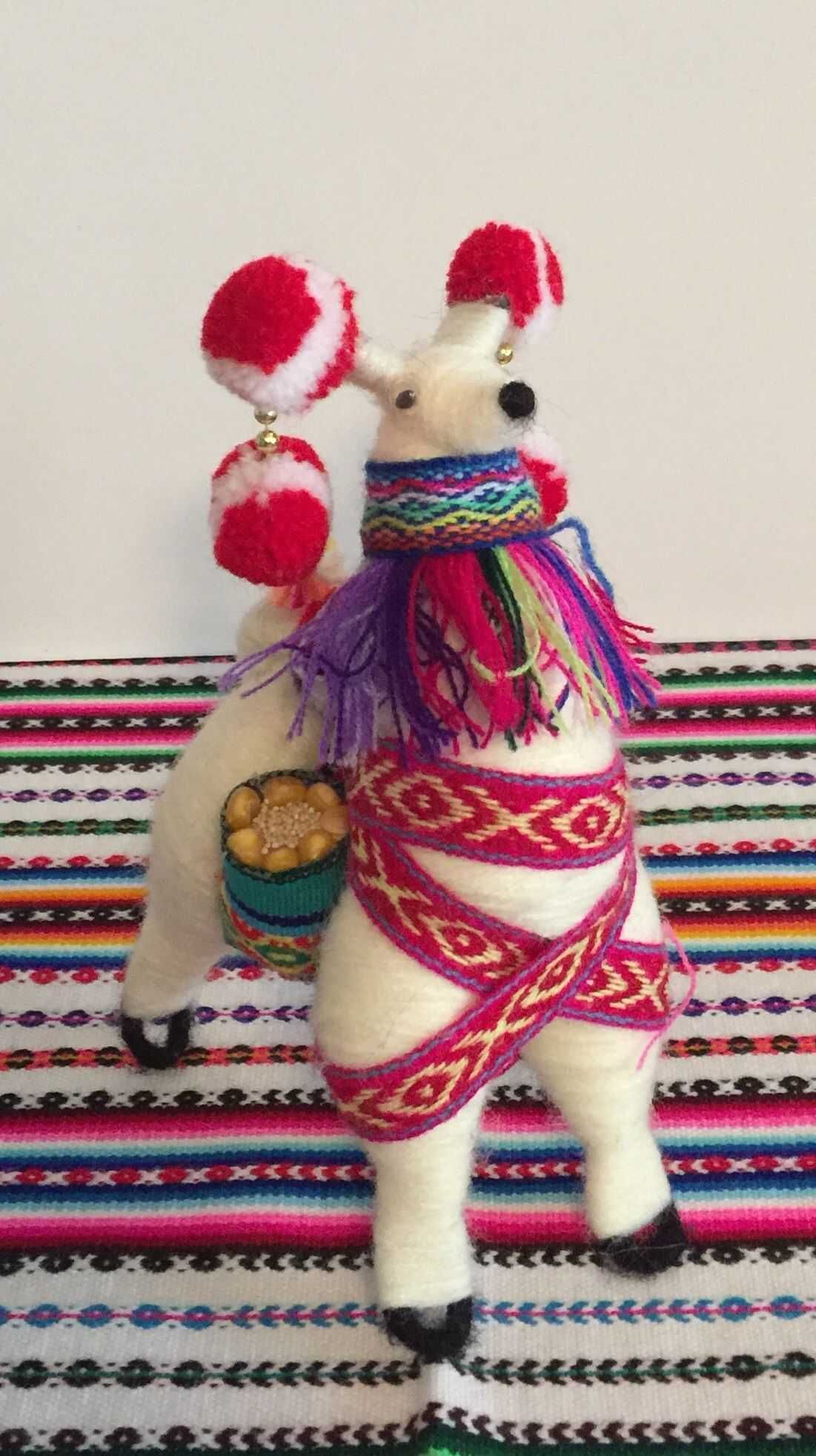 kolorowa lama z Peru 20cm - natychmiastowa wysyłka