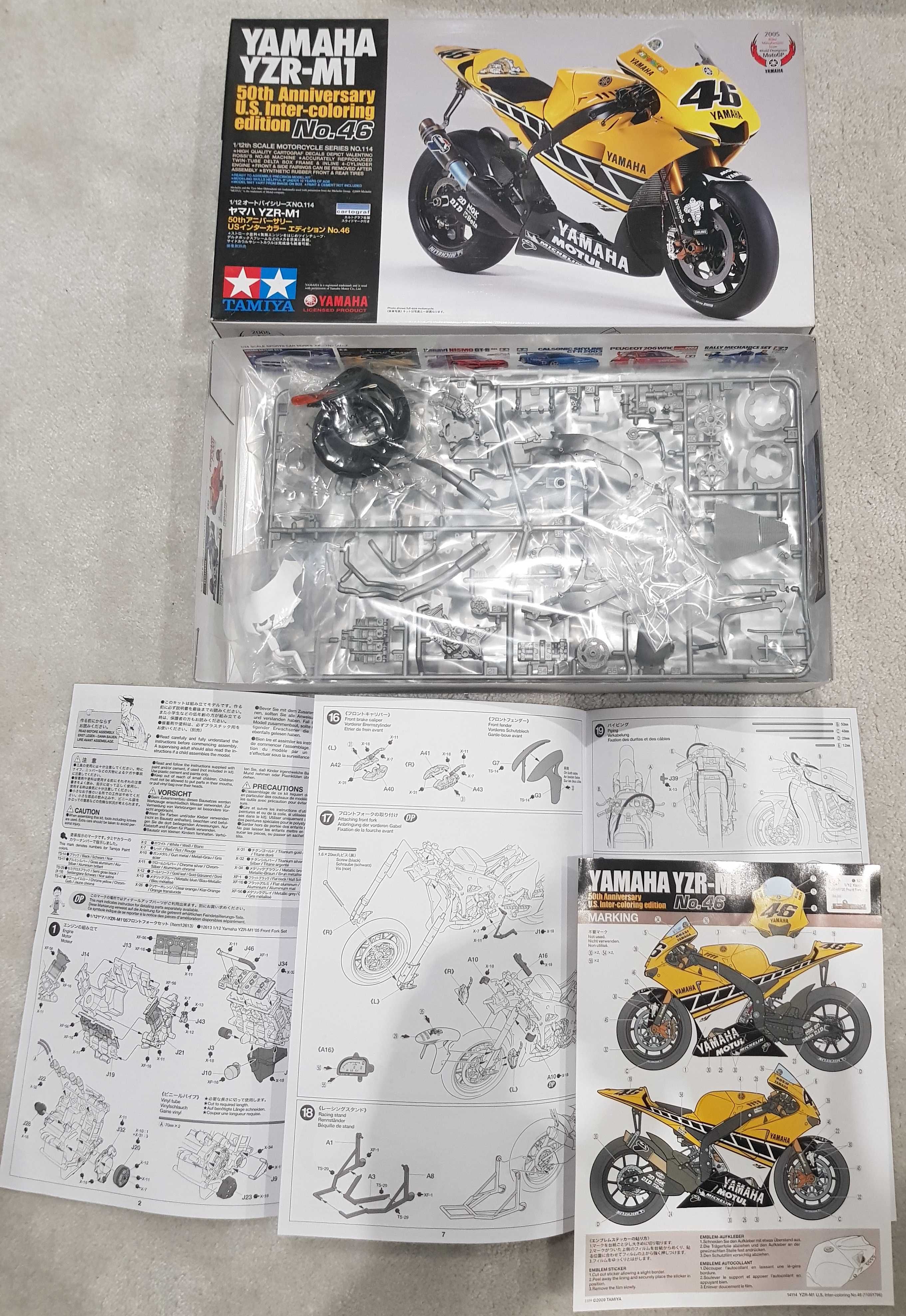 TAMIYA 14114 - YAMAHA YZR-M1 50th Anniversary U.S. No.46 - 1/12 NO.114