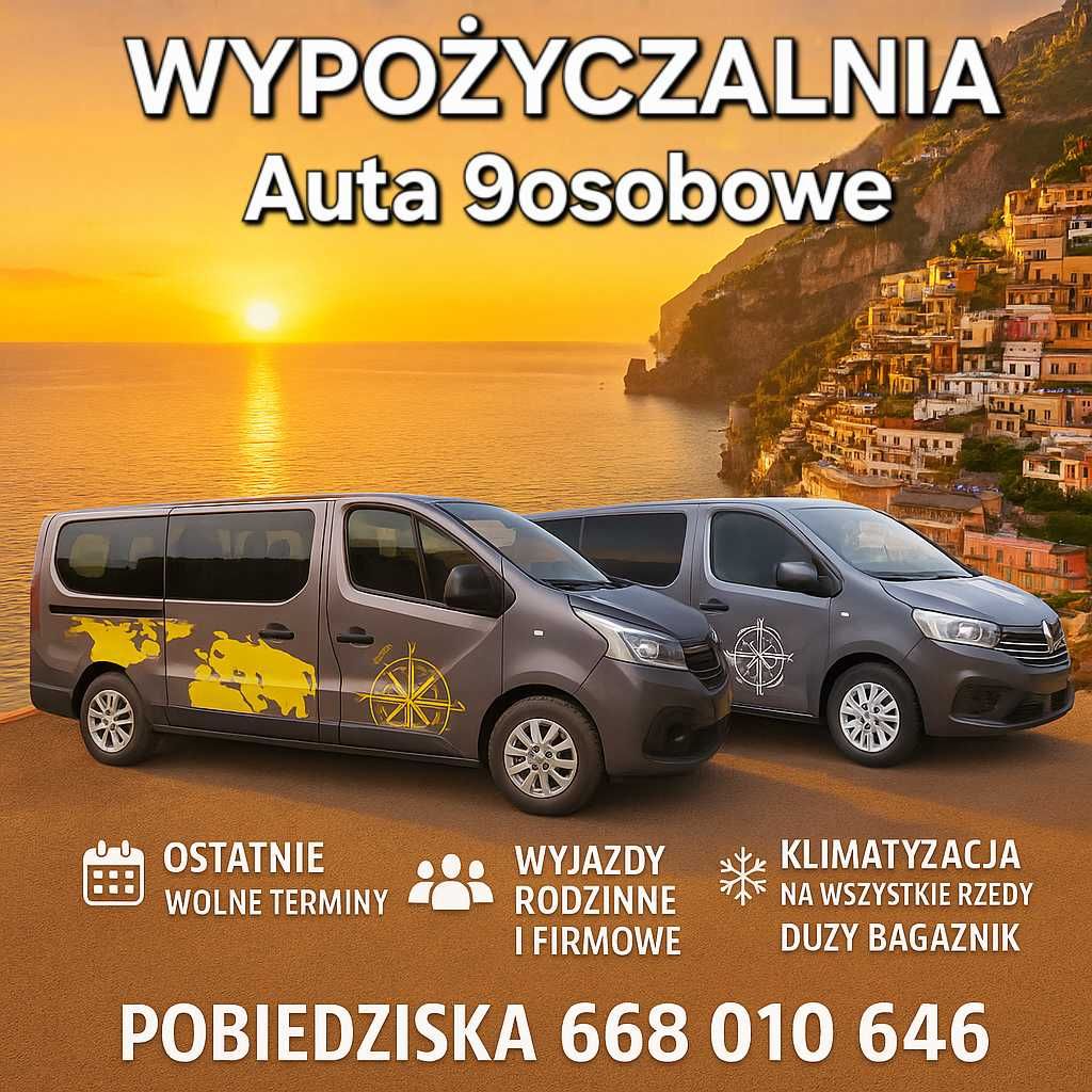 Wypożyczalnia bus, busów, aut 9 osobowych. Tylko osobowe