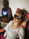 BrainLight Touch Synchro piramida swiatlo i muzyko terapia fotel masuj