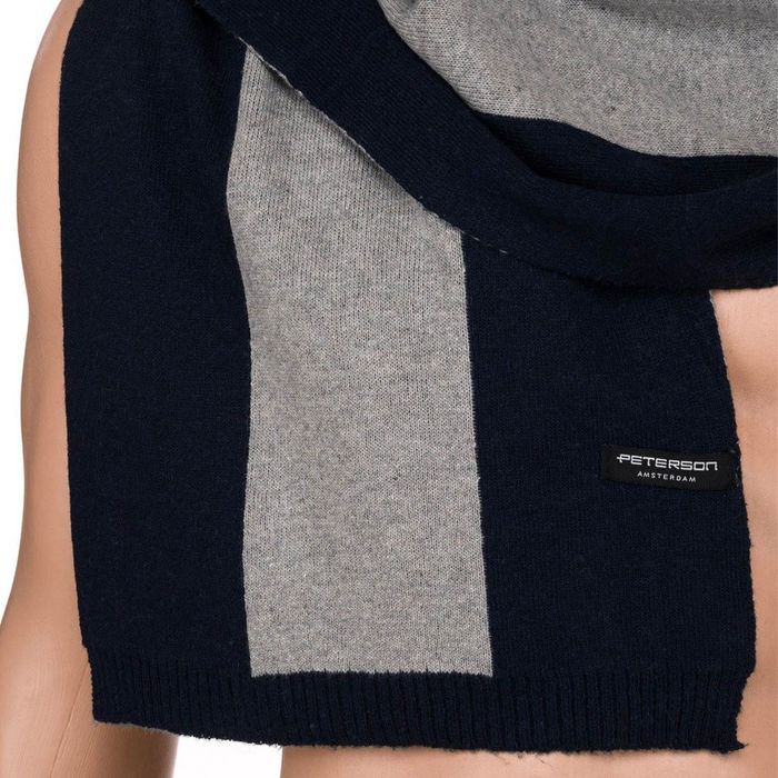 modny szal na zimę o minimalistycznym wzorze - peterson