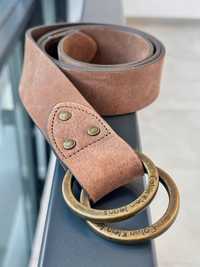 Pas Calvin Klein Limit Edition leather śkora S/M pasek beżowy  brązowy