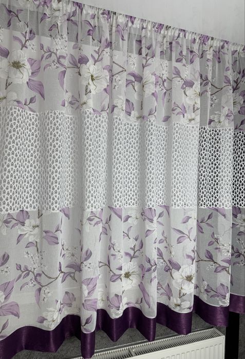 штори на кухню, тюль коротка, арка кухонна