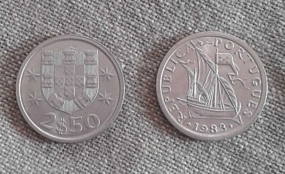 2$50  série 1963-85:  15 moedas todas anos diferentes