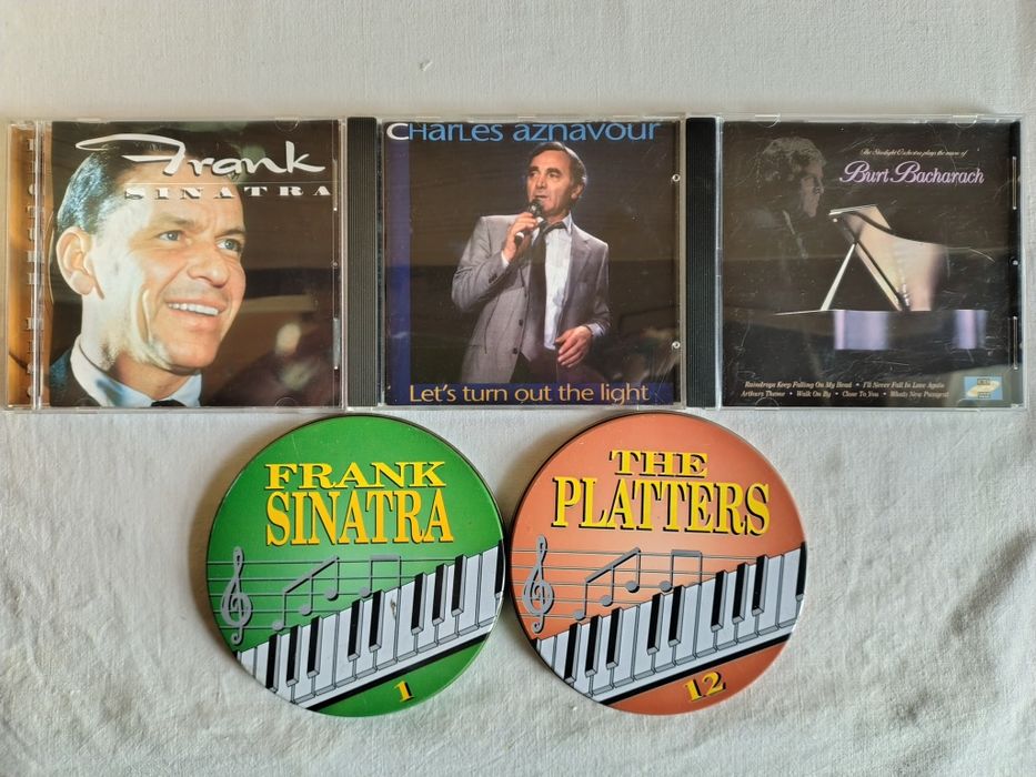 5 CD'S Música,Burt Bacharach, Charles Aznavour, Frank Sinatra + Vários
