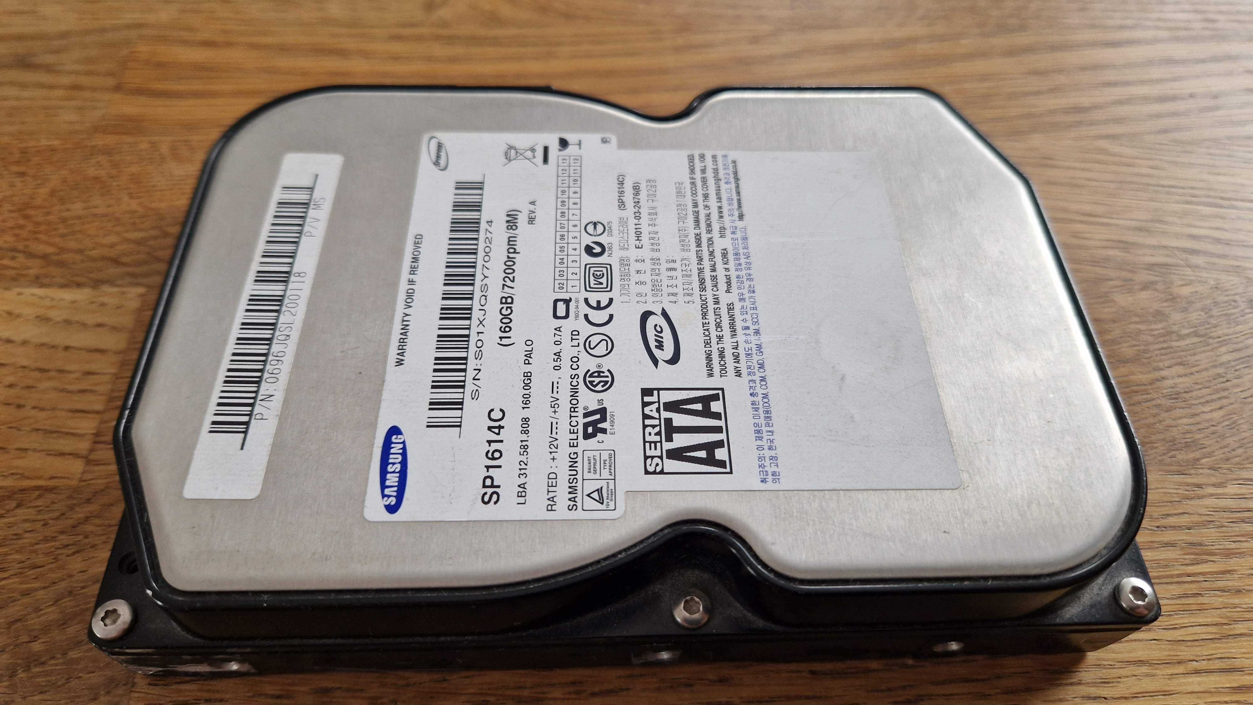 Dysk HDD Samsung 160GB/7200rpm/8M [Model: SP1614C]