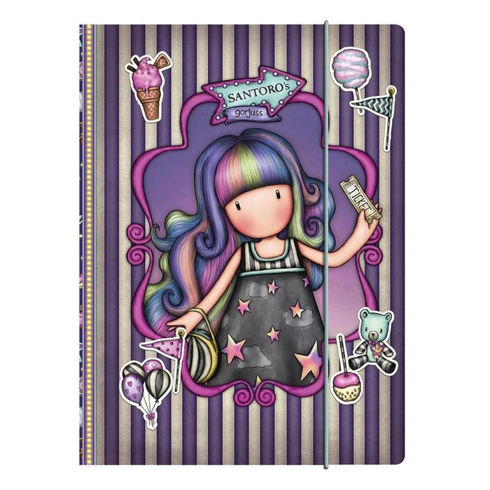 Teczka Zamykana na Gumkę Gorjuss Fairground Santoro ,337x250 mm