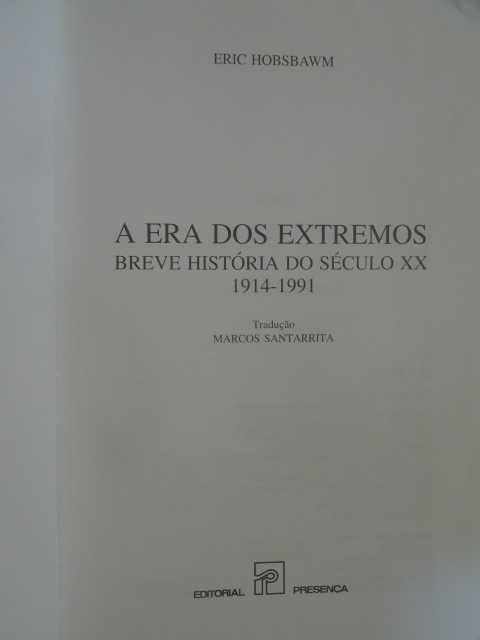 A Era dos Extremos de Eric Hobsbawm