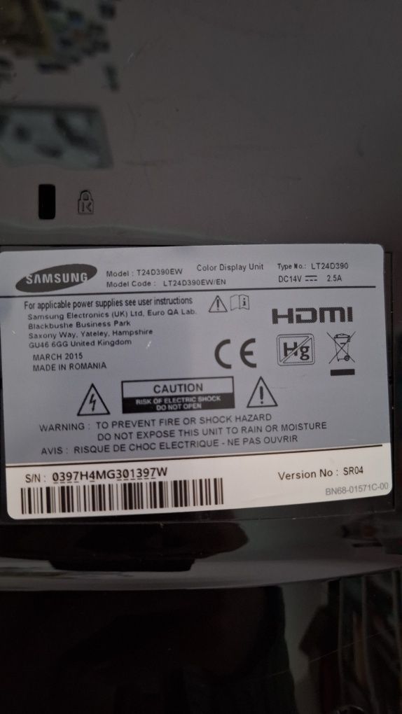Monitor Samsung T24D390EW TV czarny