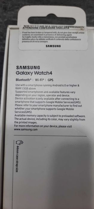 Samsung watch 4, 44mm, SM-R870, Bluetooth, GPS, Wi-Fi,  bez LTE