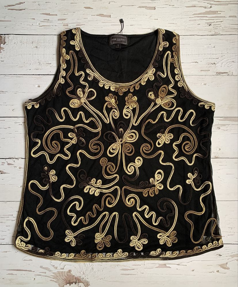 Stylowy Elegancki Top Bluzka Ann Harvey London L/XL Unikat Nowa !