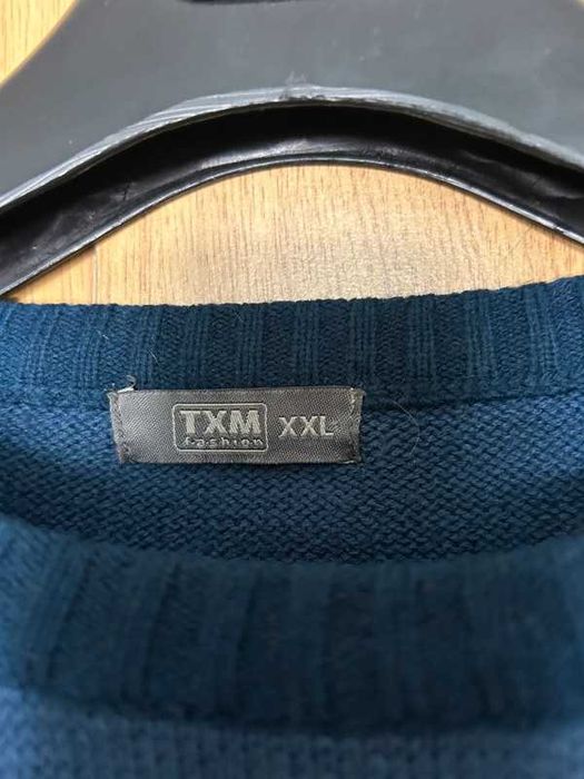 Sweter męski XXL jesienny zimowy autumn ciepły TXM fashion blue TXM