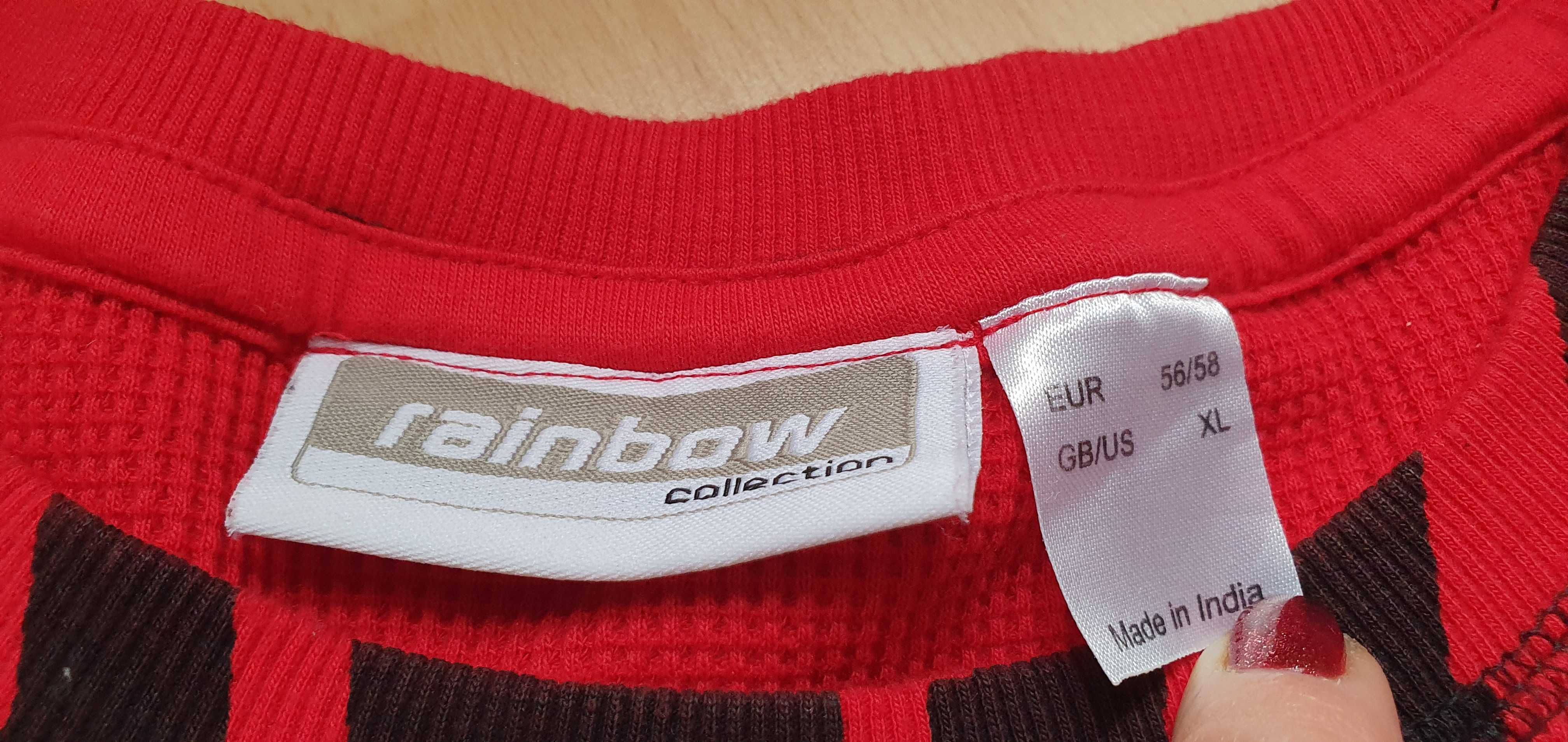 Świetna czerwona bluzka longsleeve vintage rozmiar XL
