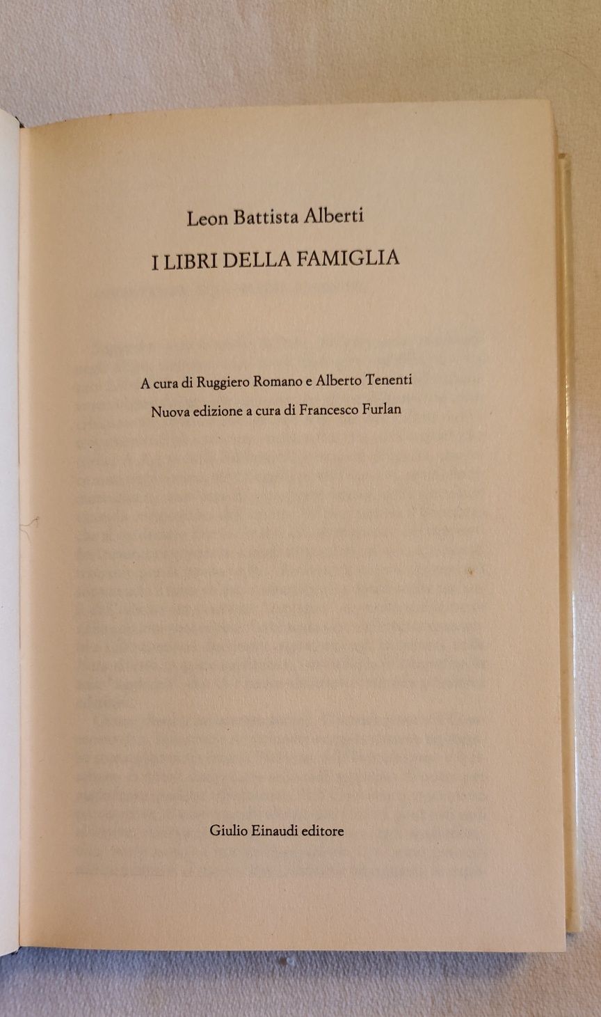 I libri della famiglia , Leon Batista Albert