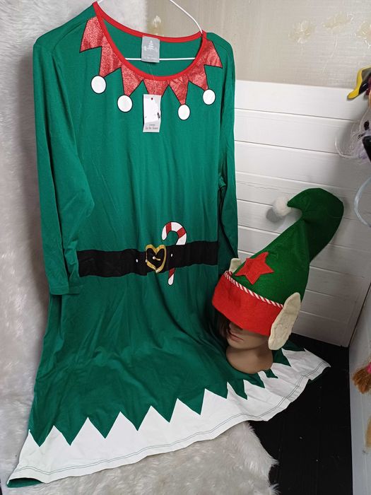 Різдвяне новорічне плаття сукня наряд помічниця санти ельф р. л-хл