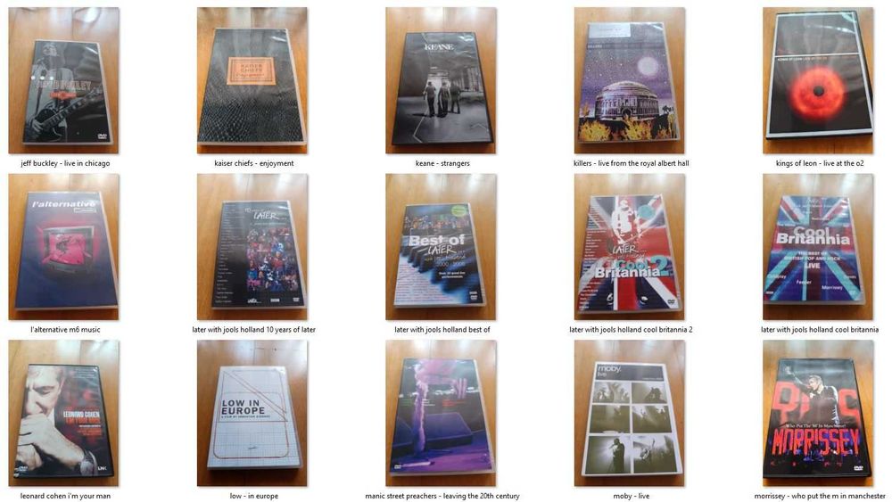 DVD Música - Beck, Blur, Coldplay, Depeche Mode, Gorillaz, Moby, etc