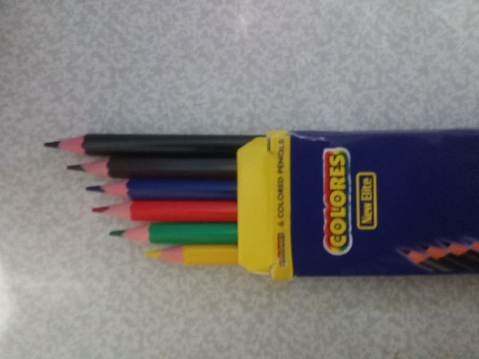 Набір художника кольорові олівці 6 шт., сетчбук та органайзер для флом