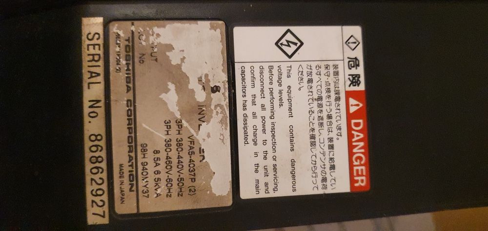 Falownik Toshiba VF-A5, 7 kW