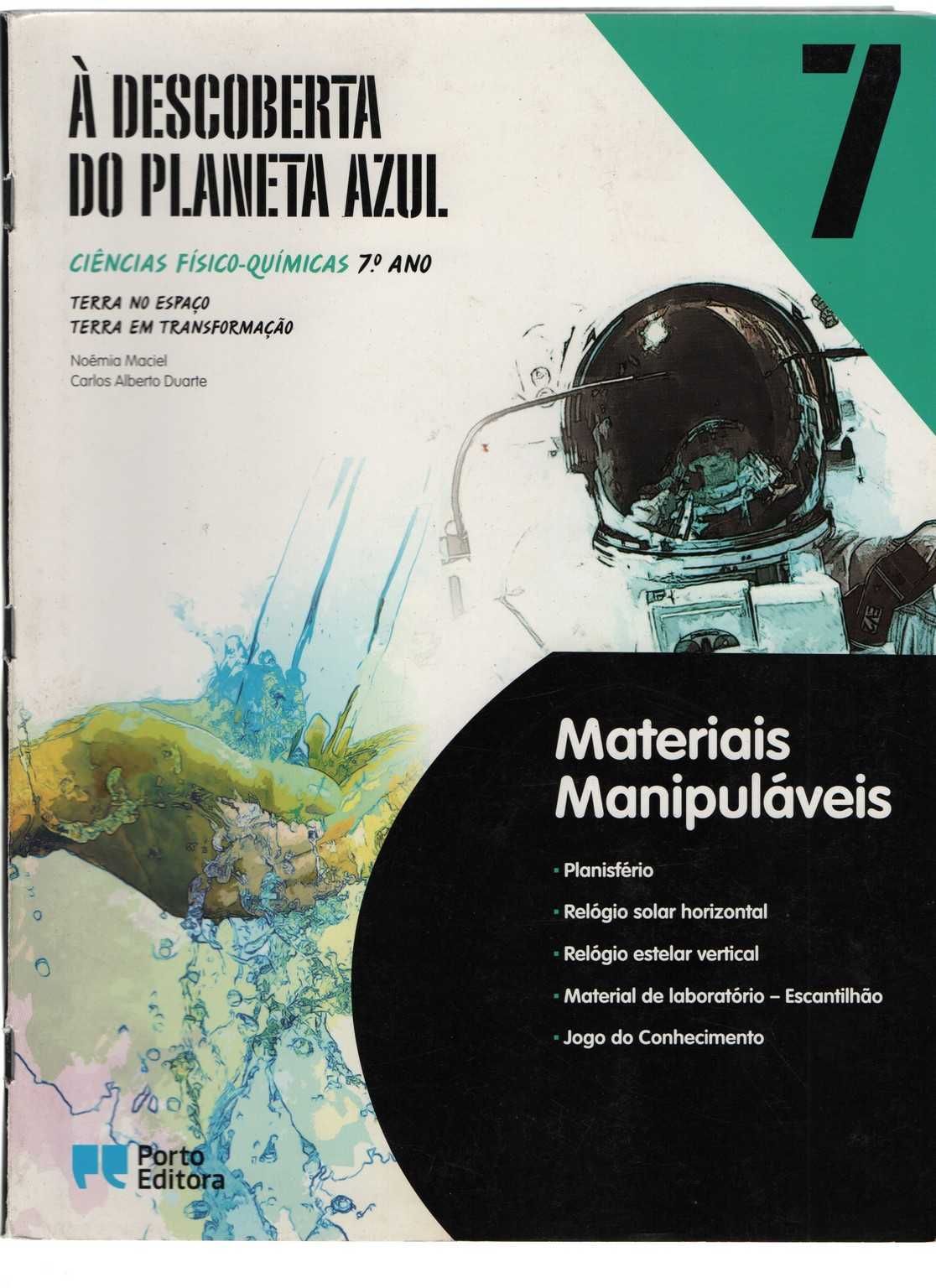 Conjunto livro escolar à descoberta planeta azul 7º ano