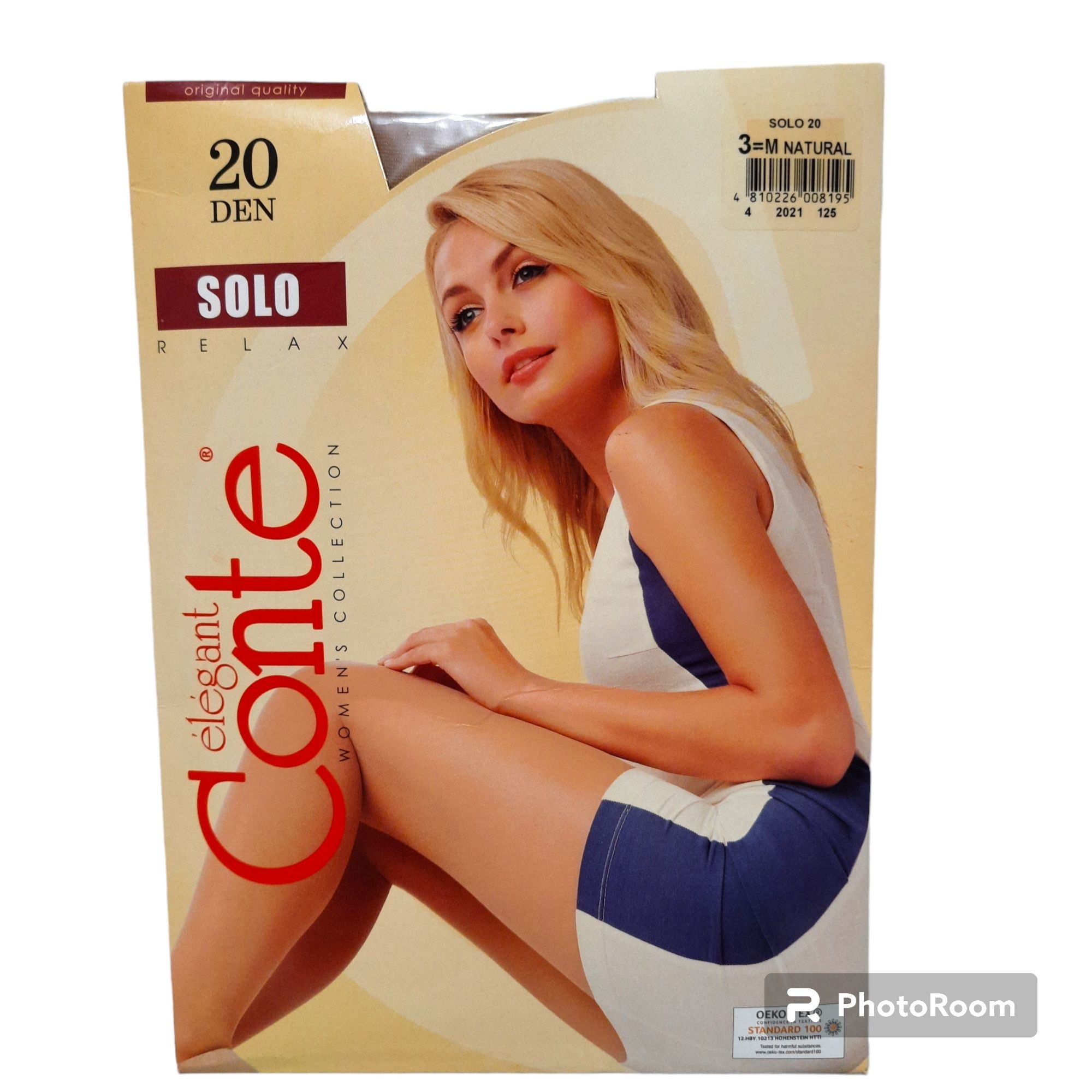 Колготки conte, 20 den, розмір 3, з шортиками, натуральний