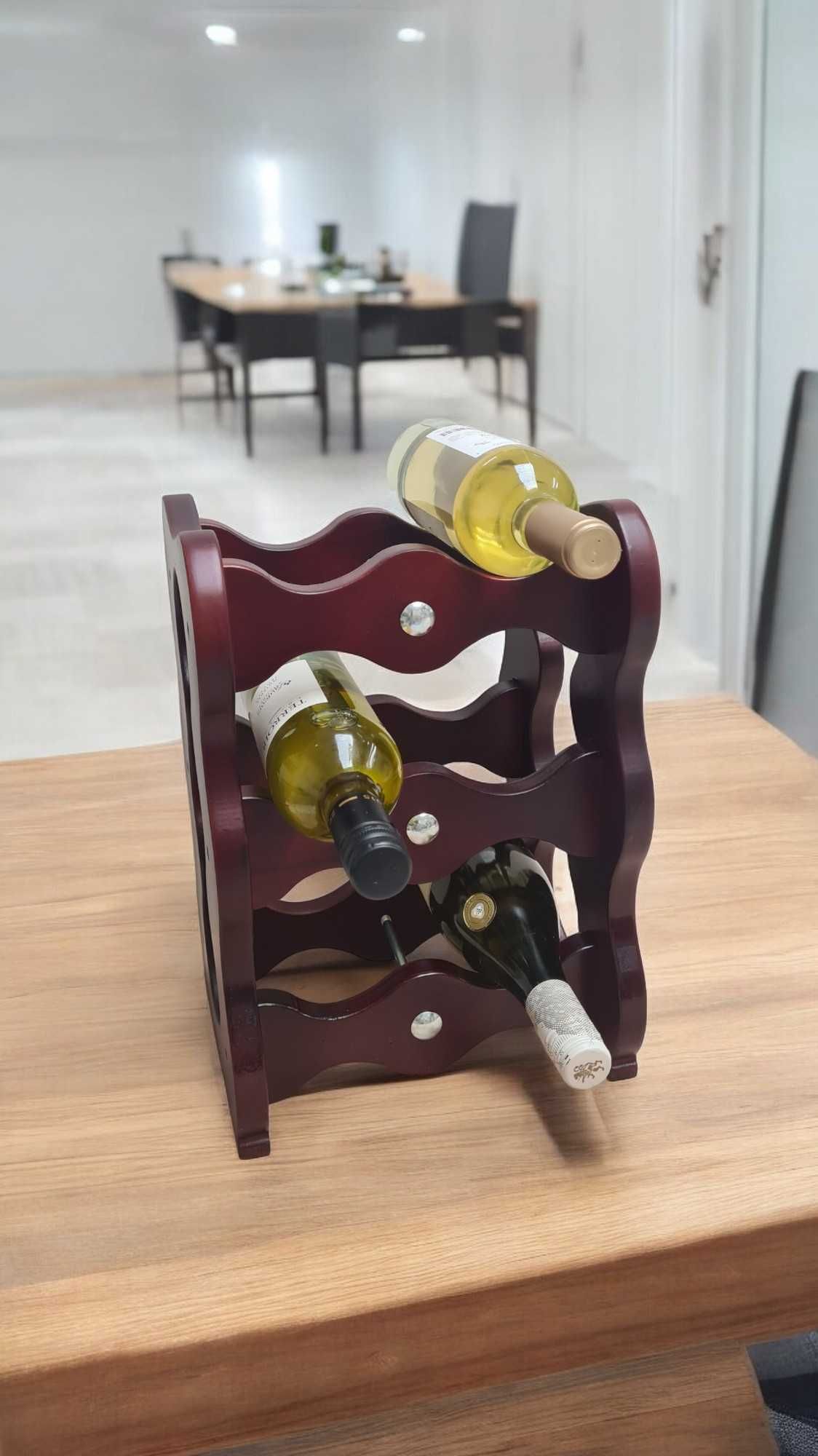 Stojak na wino - mahoń x6
