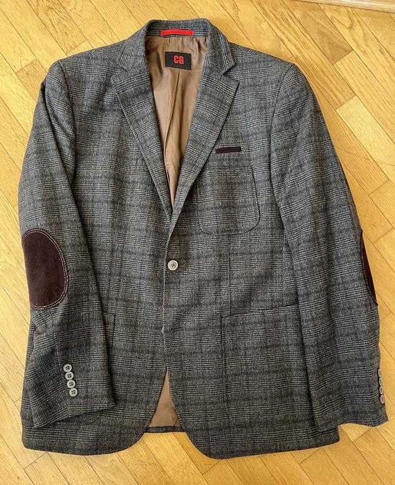 Club of Gents M Піджак Налокотниками Блейзер клітинку чоловічий Шерсть