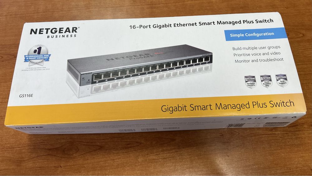 Netgear GS116E 16 port managed switch