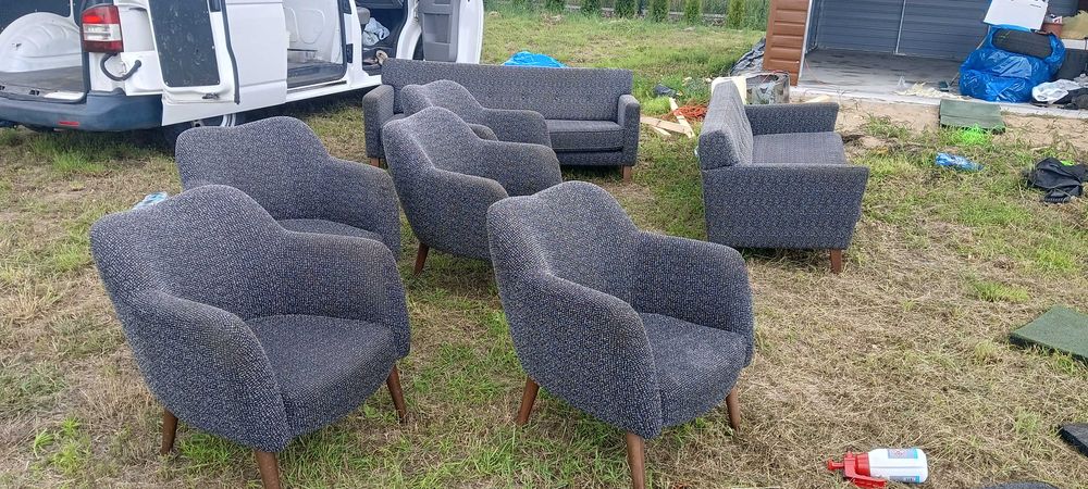 sofy 2 szt nie rozkladane  plus 6 szt foteli do ogrodu, baru,dzalke