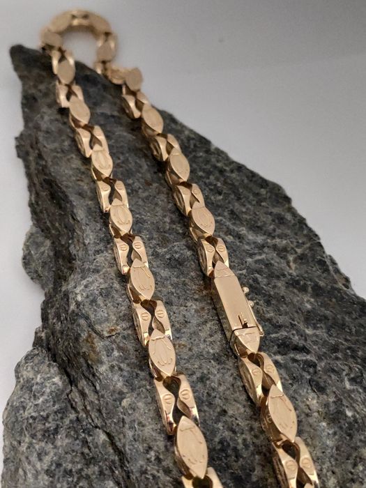 Złoty łańcuszek splot CARTIER 585