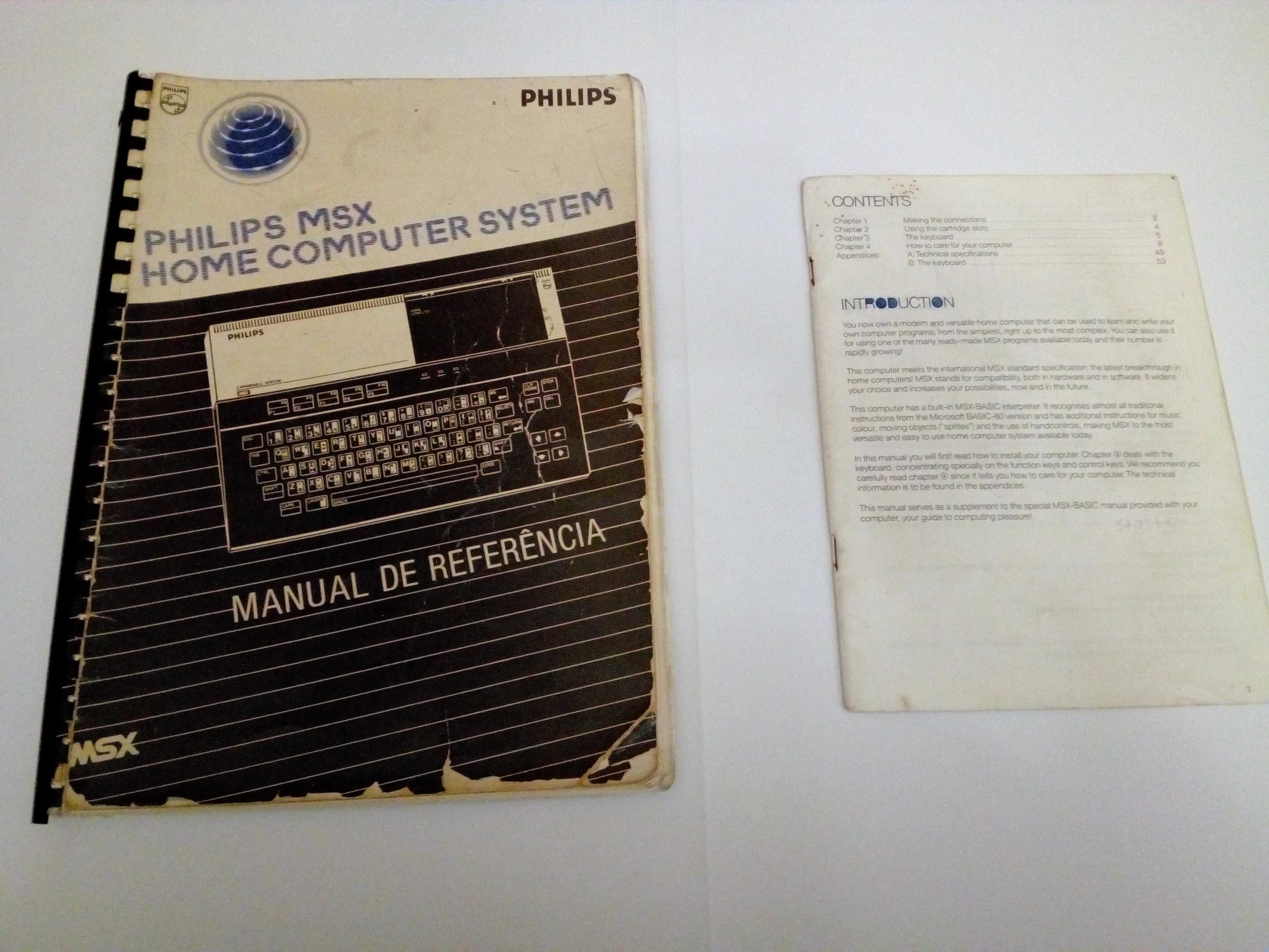 Computador Philips MSX com 2 jogos