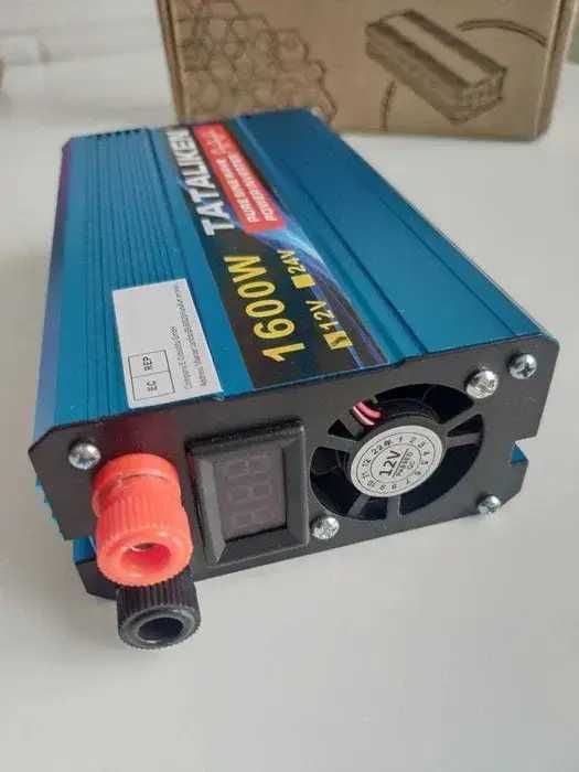 Інвертор для котла 12V-220V Tataliken 1600W чистий синус, євророзетка