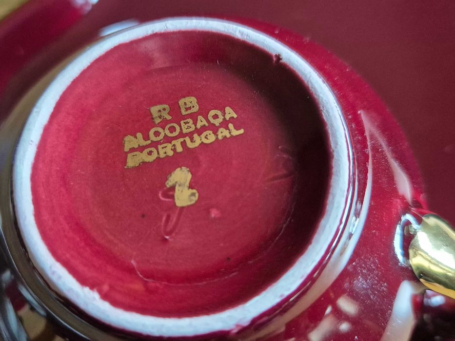 Chavena Almoçadeira e Travessa - Fábrica Raúl da Bernarda Alcobaça