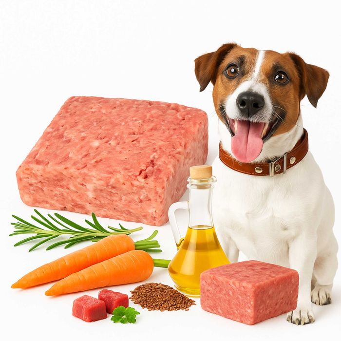 Mięso Surowe Mrożone Karma dla Psa Mokra Wołowina Witaminy BARF 10kg