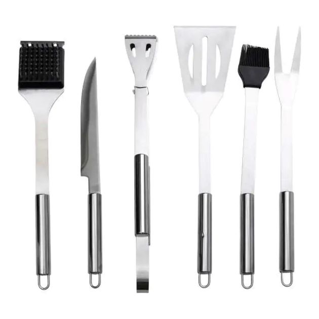 Набір аксесуарів для барбекю, мангала, гриля 6 предметів 40х10х5 см